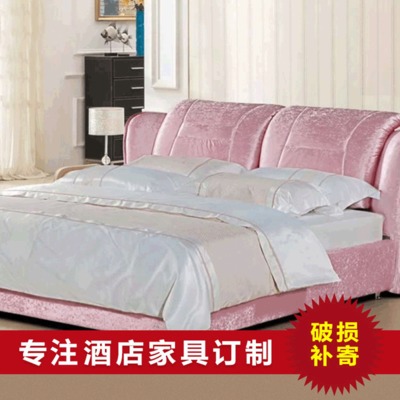 精美简约现代双人床 酒店床垫弹簧床垫 批发主题酒店家具软体床