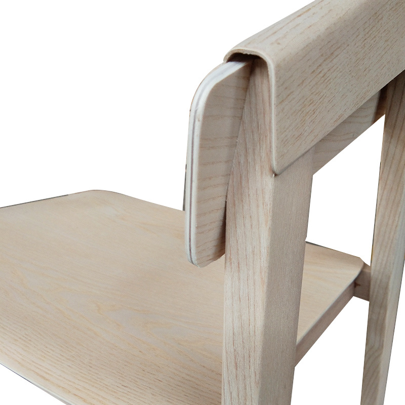 北欧白胚白茬轻奢家用实木餐椅扶手靠背弯曲木多层板设计师椅子