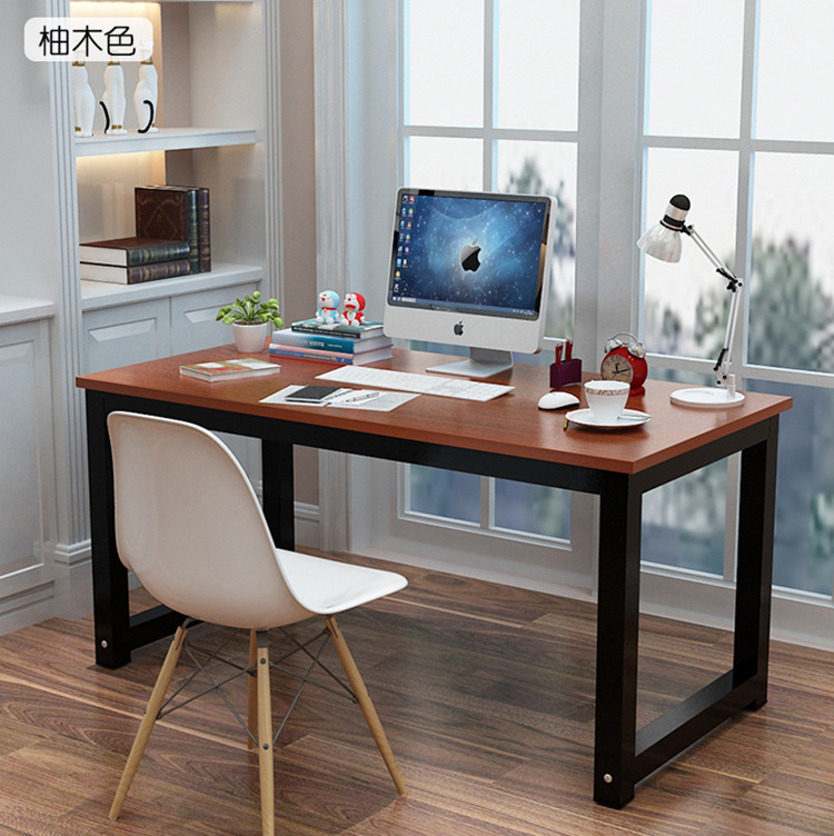 厂家直销电脑桌台式桌家用写字台书桌简约现代钢木办公桌子双人桌