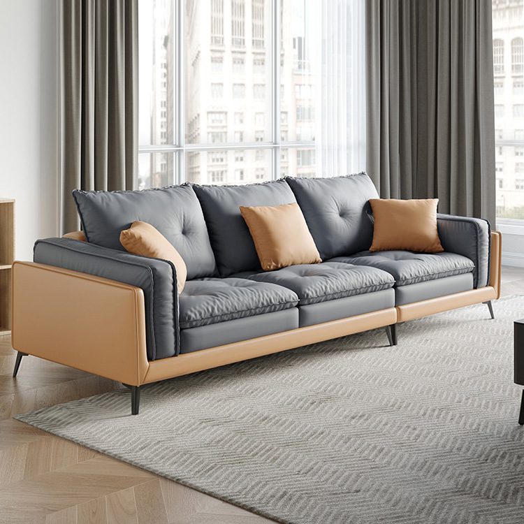 免洗科技布沙发现代简约小户型客厅转角意式极简轻奢布艺沙发组合