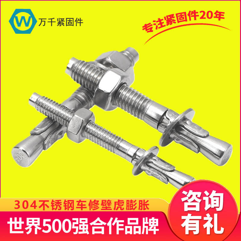 厂家直供 304不锈钢电梯壁虎膨胀螺栓 M8M10M12膨胀螺丝