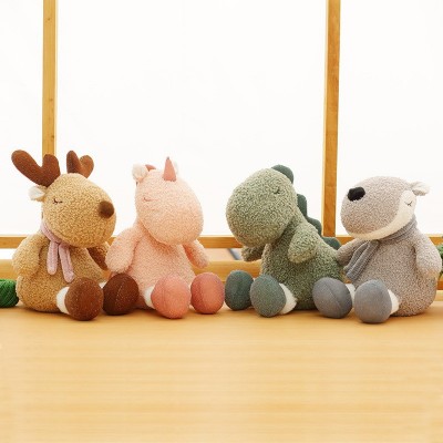 创意新款菲果公仔毛绒玩具可爱小动物小鹿 独角兽玩偶抓机娃娃