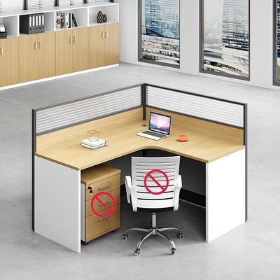 现代简约屏风办公桌工位组合六人位职员财务隔断卡位员工桌电脑桌